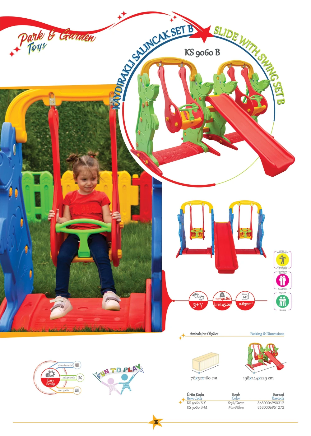 Plastik salıncak