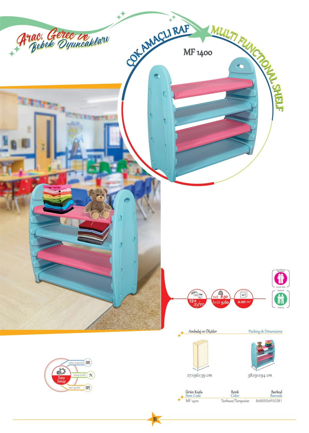 Plastik oyun rafları