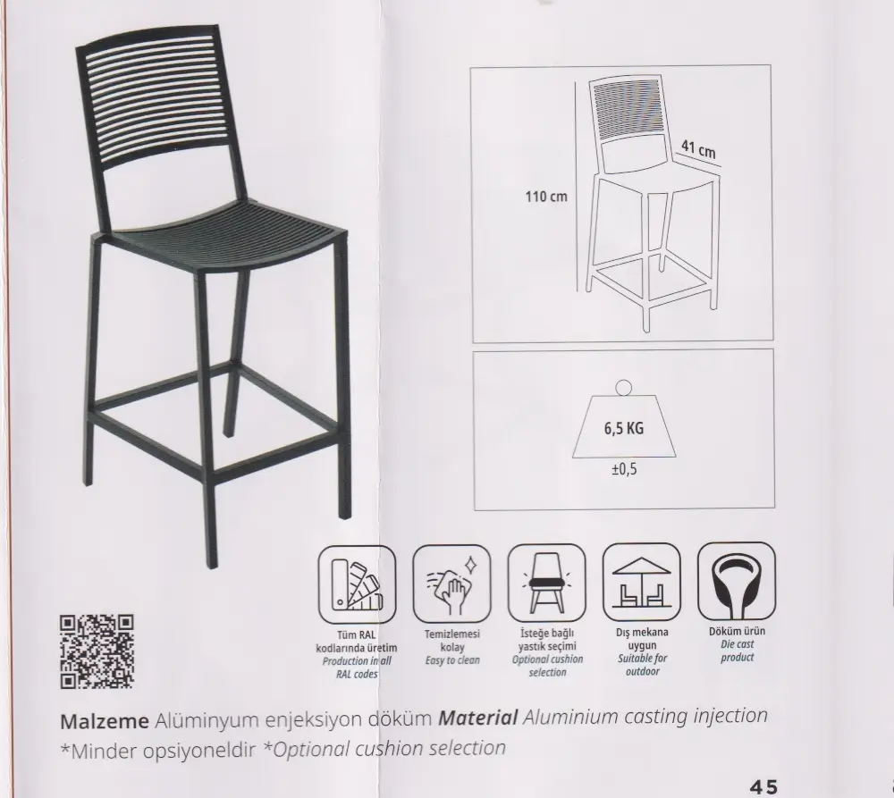 Söküm masa sandalye