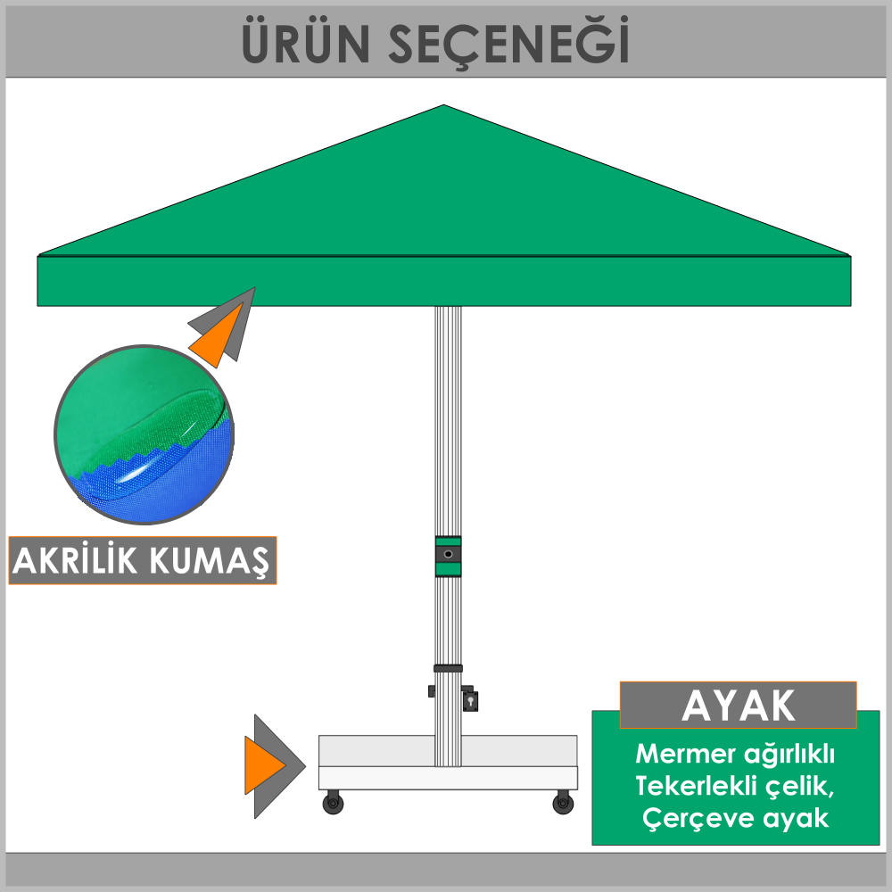Akrilik kumal bahe emsiyesi