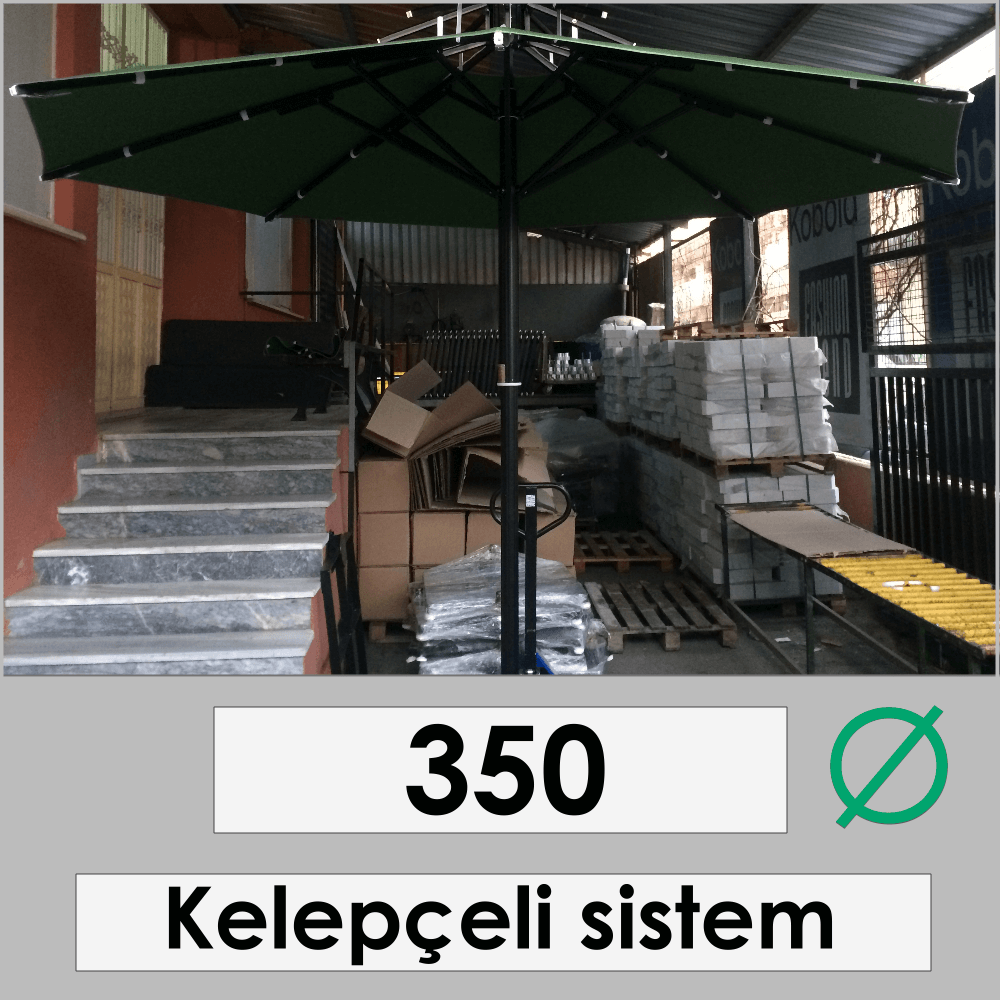 350 çap kelepçeli şemsiye