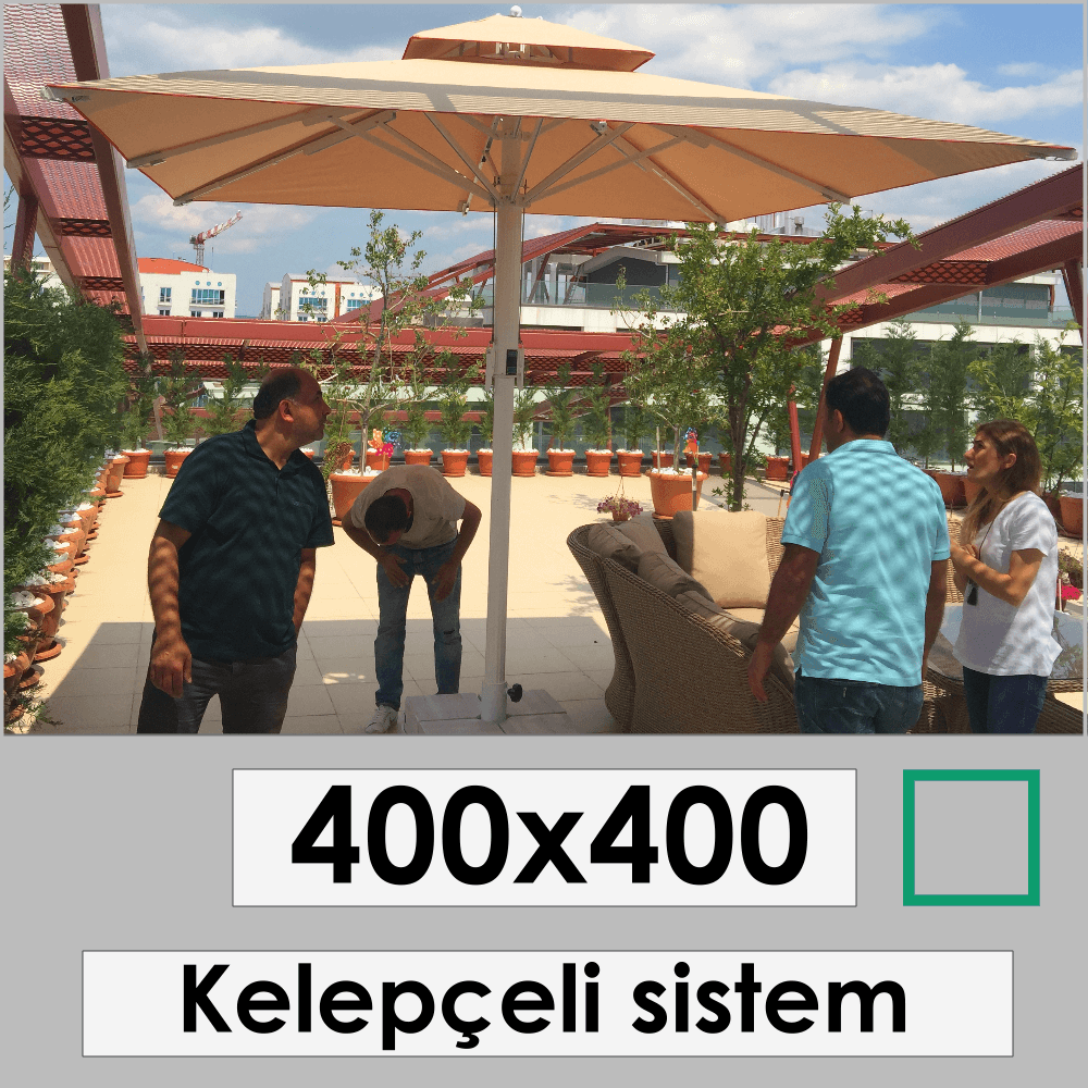 400x400 kelepçeli şemsiye