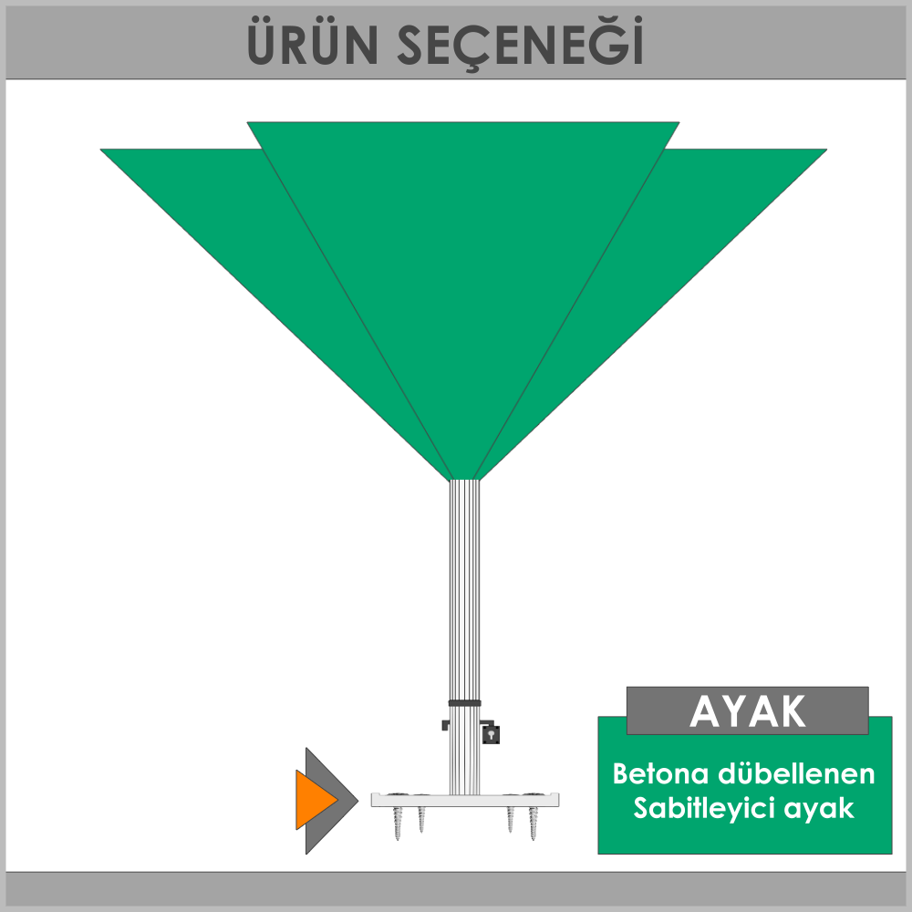 Sabit ayak emsiye