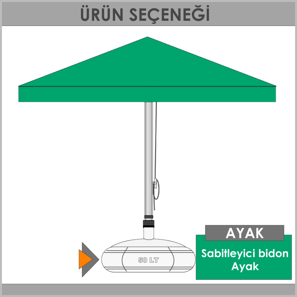 Bidon ayakl emsiye