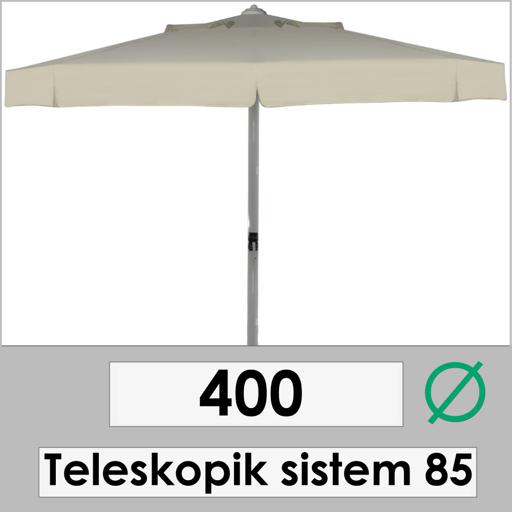 400 cm yuvarlak kafe şemsiyesi