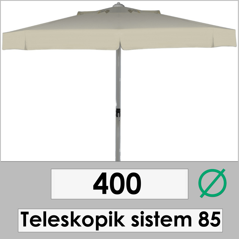 400 cm yuvarlak kafe emsiyesi