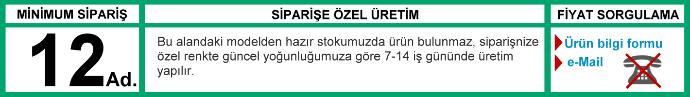 12 adet sipariş