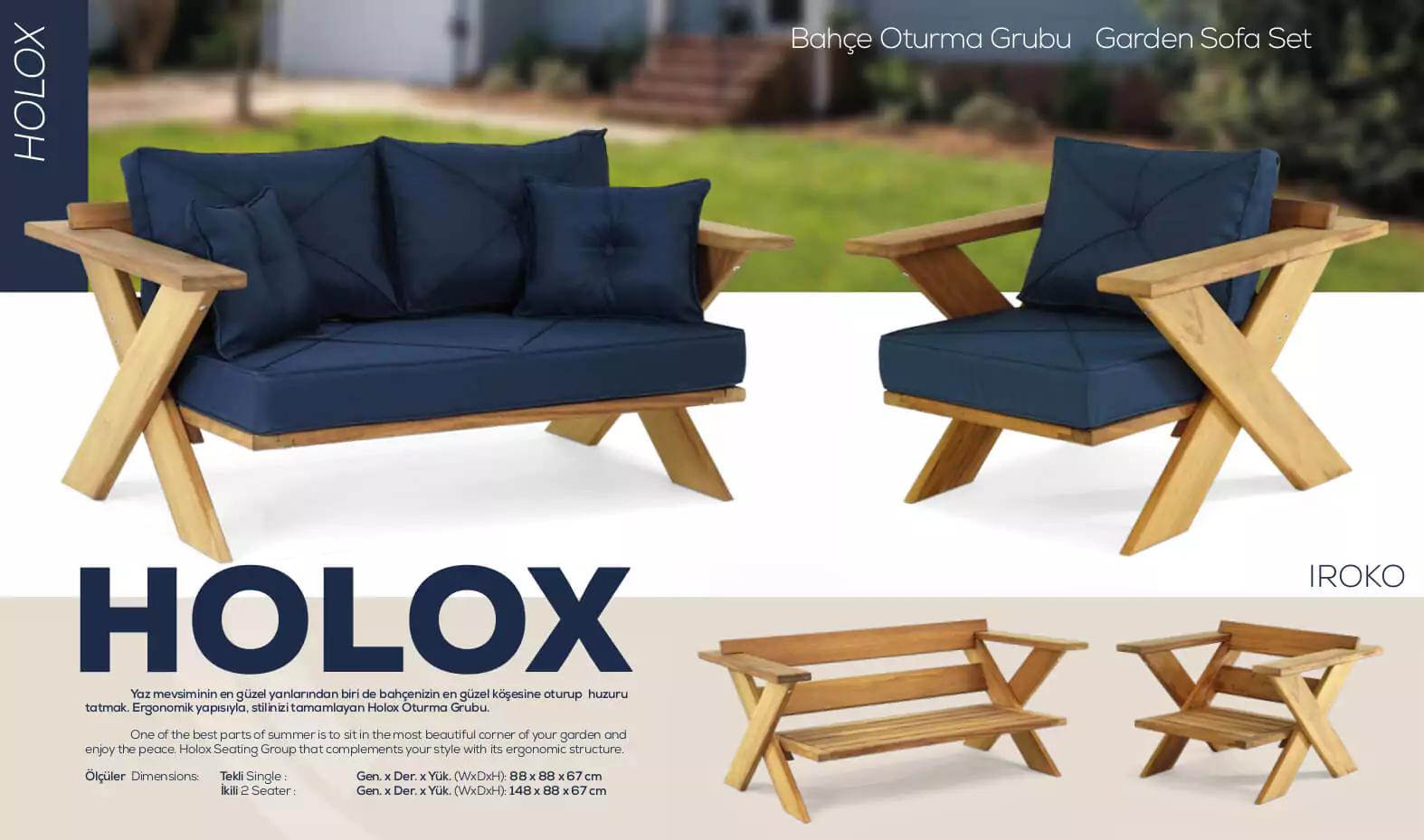 Holox ahşap koltuk