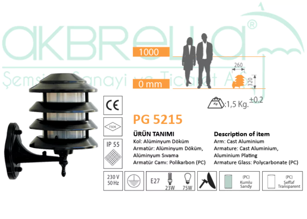 PG 5215 APLİK ölçü