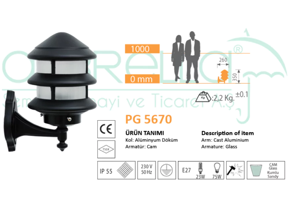 PG 5670 APLİK ölçü