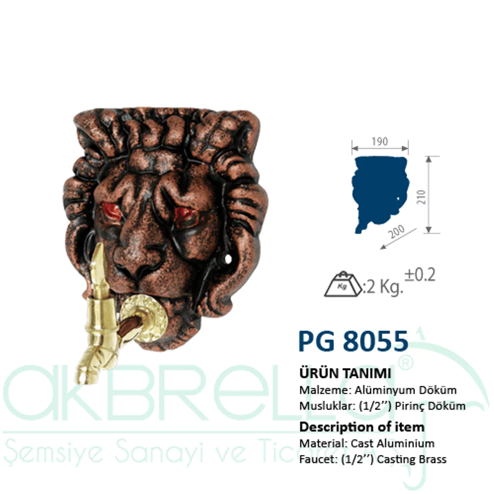 Döküm çeşme ölçüleri