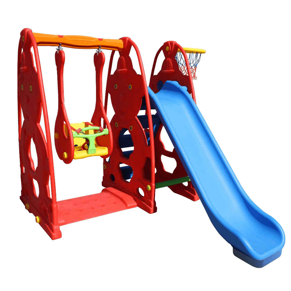 Kaydıraklı plastik salıncak