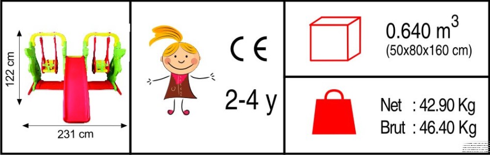 Çift salıncaklı kaay kay detay