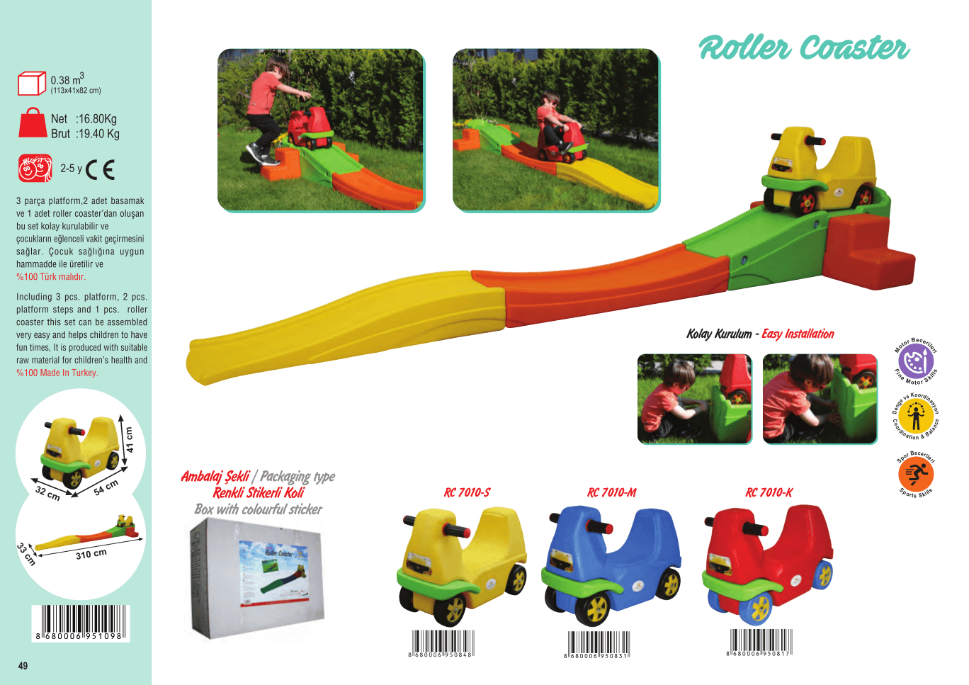 Plastik roller cooster
