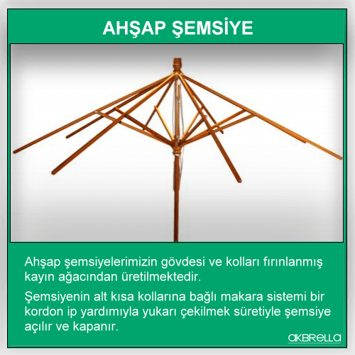 Ahşap şemsiye iskeleti