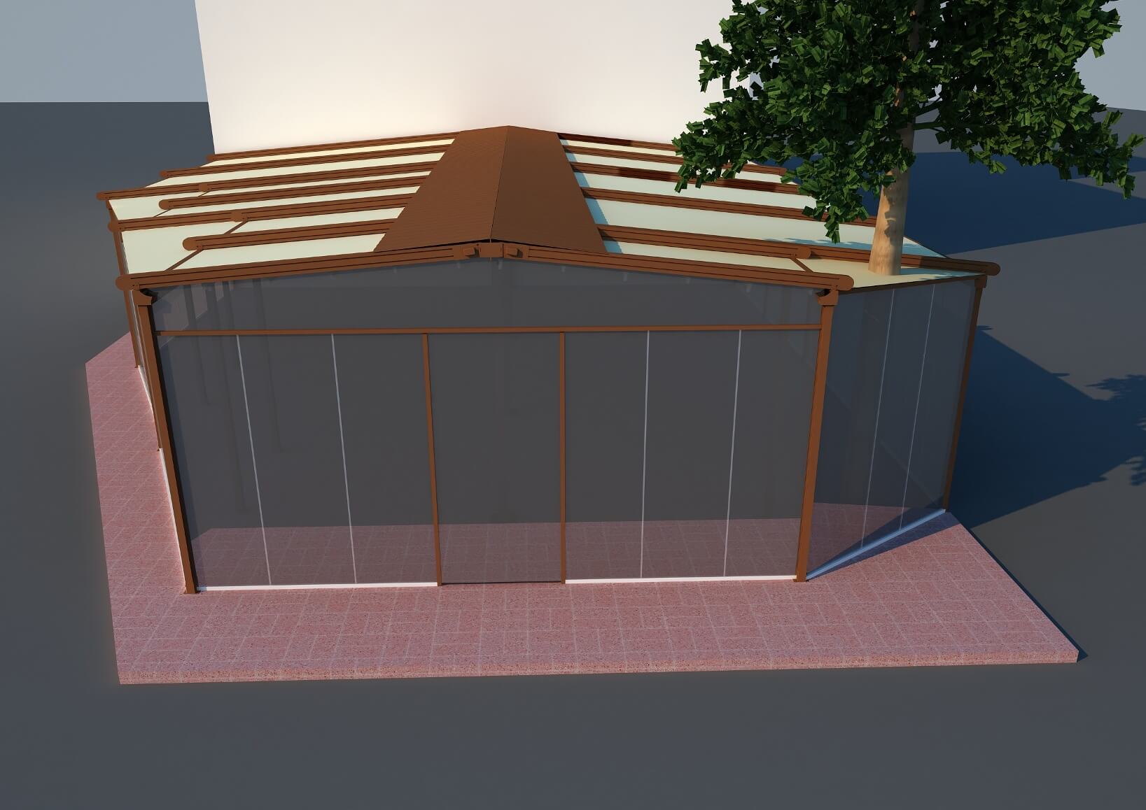 Raylı pergola