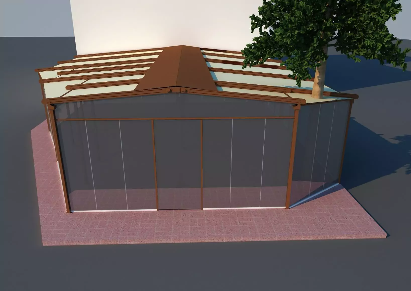 Raylı pergola