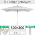 3x3 metre 60mm kare ipli sistem alüminyum gövdeli büyük bahçe şemsiyesi