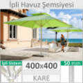 4x4 metre ekonomik en ucuz ipli sistem bahçe şemsiyesi