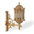 63x33 cm - DUY E27 Ferforje kollu yukarı yöne bakan dekoratif alüminyum döküm duvar tipi aplik Osmanlı gold dış mekan aydınlatma duvar apliği