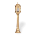 103x22 cm - DUY E27 Gold Osmanlı tipi model dekoratif alüminyum döküm orta boy bahçe çim aydınlatma direği