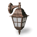 37x26 cm - E27 DUY Dik kollu aşağı yöne bakan dekoratif alüminyum döküm duvar tipi aplik bakır eskitme dış mekan aydınlatma duvar apliği
