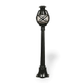 112xx22 cm - E27 DUY Atomik cam küre model dekoratif alüminyum döküm modern bahçe çim aydınlatma direği