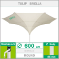 6 Metre dekoratif Tulibella lale şemsiye