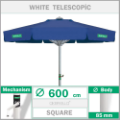 600 Çap 85mm yuvarlak ultra teleskopik alüminyum gövdeli büyük bahçe şemsiyesi, cafe şemsiyesi