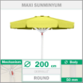 200 Çap 50mm Maxi Sunminyum mandallı sistem rüzgara dayanıklı balkon havuz şemsiyesi