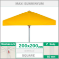 2x2 Metre 50mm Maxi Sunminyum mandallı sistem rüzgara dayanıklı balkon havuz şemsiyesi