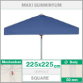 2.25x2.25 Metre 50mm Maxi Sunminyum mandallı sistem rüzgara dayanıklı balkon havuz şemsiyesi