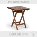 60x60x 72cm Dış mekan gürgen ağacından katlanır bahçe balkon masası