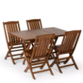 4 kişilik 80x140 cm dış mekan cafe restoran bahçe masa sandalye takımı, yemek masası seti