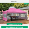Gazebo çadır ev büyük pembe