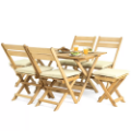Flat katlanır ahşap sandalye takım