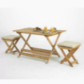 Flat katlanır ahşap tabure set