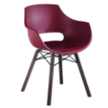 Opal Fox İroko sandalye bordo
