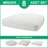 Toplu pakette sert sünger dolgulu polyester sandalye minderi, Paketteki minder sayısı: 8