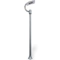 370x70 cm - Ay motifli aşağı yöne bakan tek (1) endirekt led fenerli alüminyum döküm dekoratif modern bahçe aydınlatma direği