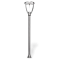 400x85 cm - Ay motifli aşağı yöne bakan tek (1) led fenerli alüminyum döküm modern dekoratif bahçe aydınlatma direği