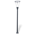 400x85 cm - Ay motifli yukarı yöne bakan tek (1) led fenerli alüminyum döküm dekoratif modern bahçe aydınlatma direği