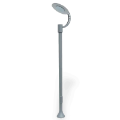 400x70 cm - Güneş motifli aşağı yöne bakan tek (1) led fenerli alüminyum döküm dekoratif modern bahçe aydınlatma direği