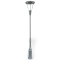 500x90 cm - Yaylım güneş motifli aşağı yöne bakan tek (1) led fenerli alüminyum döküm dekoratif modern bahçe aydınlatma direği