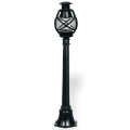 116x25 cm - E27 DUY Atomik cam küre model dekoratif alüminyum döküm modern bahçe çim aydınlatma direği