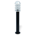 70x13 cm - E27 DUY Gri siyah silindir model dekoratif alüminyum döküm askeri tip modern bahçe çim aydınlatma direği