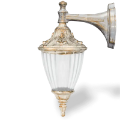 41x41 cm -  DUY E27 Kısa kollu aşağı yöne bakan dekoratif alüminyum döküm duvar tipi aplik Fransız dış mekan aydınlatma duvar apliği