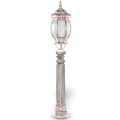 100x16 cm - DUY E27 Kristal küre model dekoratif alüminyum döküm beyaz bahçe çim aydınlatma direği