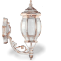44x24 cm - DUY E27 Sarmaşık kollu yukarı yöne bakan dekoratif alüminyum döküm duvar tipi aplik kristal küre dış mekan aydınlatma duvar apliği