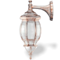 44x24 cm - DUY E27 Kısa kollu aşağı yöne bakan dekoratif alüminyum döküm duvar tipi aplik kristal küre dış mekan aydınlatma duvar apliği